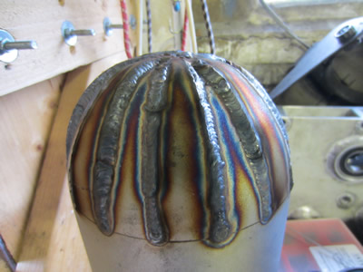 Nuclear Fusor - TIG Welded Vessel Dome - Not quite the result I wanted