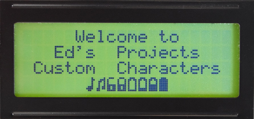Serial Character LCD - Example of custom characters