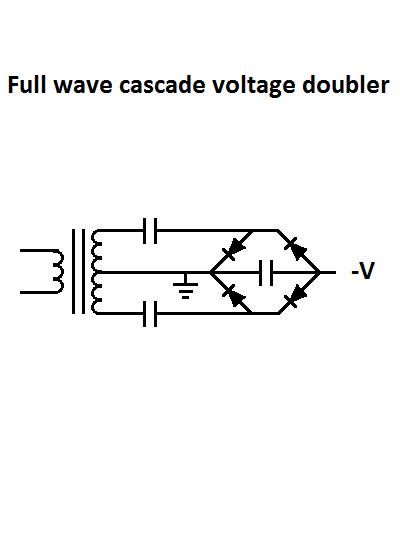 Nuclear Fusor - Power Supply Full Wave Cascade Voltage Doubler