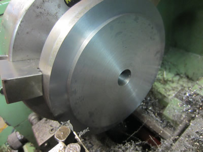 Turning step to suit back of 160mm chuck