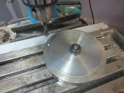 Drilling adapter plate to suit 160mm chuck