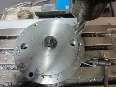 Holes for bolts into rotary table